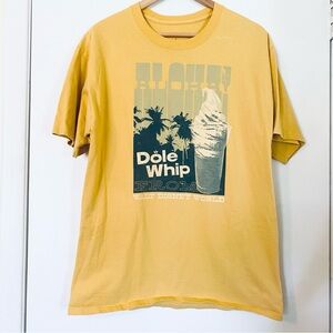 Walt Disney World Parks Dole Whip Aloha Tee Shirt EUC L Yellow